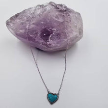 Marbled Turquoise Heart Necklace