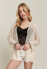 CROCHET CARDIGAN HEM - CET3546: BLACK / S/M-M/L(3-3)