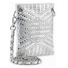 Silver Rhinestone Covered Petite Crossbody Sling
