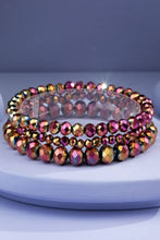 Firefly Glow 3 Strand Glass Bead Bracelet Set