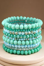 Glass Bead 9 Set Bracelet: BL-GLACIER GLOW