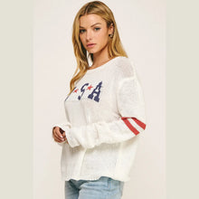 White American Graphic Sweater