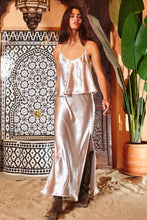 Metallic Silky Bias Cut Solid Cami Bucketlist Top