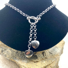 Boho Heart Charm Toggle  Necklace
