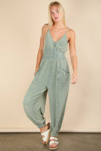 Mauve Mineral Washed Cotton Gauze Casual Jumpsuit