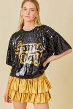 B/GOLD Game Day Sequin Top