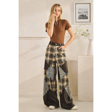 Charcoal Washed Plaid Leopard Oli+Hali Pants