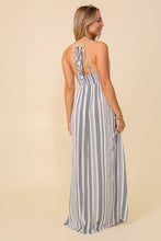 Off White Black Vacay Maxi Striped Maxi Sundress