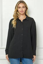 Khaki Oversized Boyfriend Light Weight Air flow Button Up Shirt