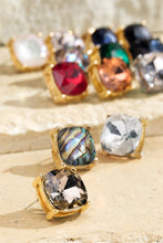 Silver Acrylic Stud Earrings