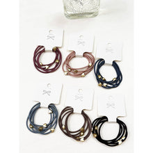 Love and Repeat Heart Beaded Basic Hair Tie Set: MIX COLOR / ONE(12)