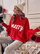 Red casual christmas pullover sweater