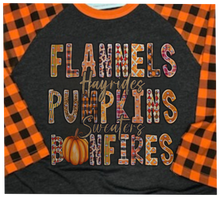 Flannel, Pumpkins, Bonfire... Hayrides Rhinestone Fall Tee