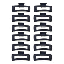 12pk Black Matte Hair Claw Clips Minimalist Strong Hold Jaw Clips Everyday Hair Accessories