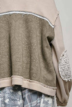 Beige Multi Floral Animal Print Contrast Color Block Quilted POL Jacket
