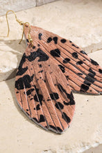 Stringray Genuine Leather Feather Earrings