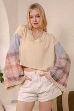 Multi Peace Sign Patchwork Mello Top