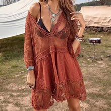 White Sexy Loose Beach Cover-Up Dress