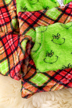 Unisex-Plaid Christmas character printed pullover sweater