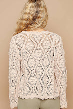 Mocha Open knitted crochet pullover POL sweater