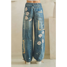 Denim Washed Block Patched Oli+Hali Pants