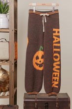 Halloween Pants with Pumpkin Lettering: Orange / M