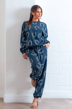 Navy Banding Long Stripe Horseshoe Pants