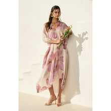 Laelia Orchid Bloomlight V Neck Kaftan Dress
