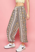 POL Cream Multi colored printed woven casual pants