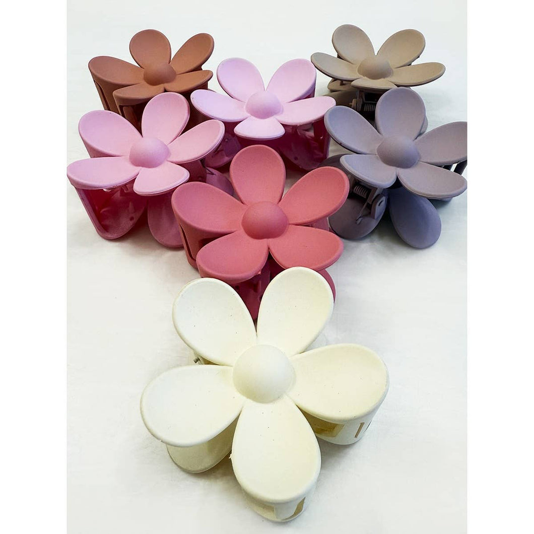 Matte Sweet Colors of Daisy Hair Clips: MIX COLOR / ONE(12)
