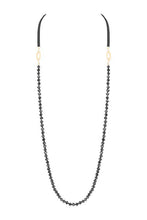 Long Crystal Leatherette Necklaces