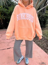 Sherbet Orange Varsity Embroider Sunkissed Hoodie