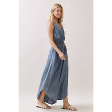 Medium Wash Tencel Surplice Sleeveless Jumper
