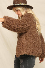 Latte Open Front Fuzzy And Cozy Jacket