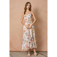 Spring Garden Honeysuckle Drift Lace Tiered Midi Dress