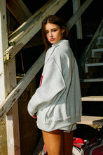 Heather Grey Reversible Mock-Neck Sweatshirt