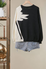 Black Ivory Contrast Graphic Knit Sweater