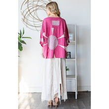 Pink Washed Daisy Patchwork Oversized Oli+Hali Top