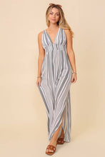 Off White Black Vacay Maxi Striped Maxi Sundress