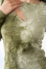 Olive Fitted Multi Texture Long Sleeve Sage+Fig Top