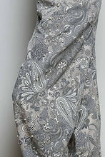 Vintage Washed Printed Twill Wide-Leg Woven Pants: BLACK PAISLEY