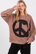 Coco Brown Washed Peace Resto Sweatshirt