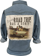 Road Trip Denim Pearl Snap Chambray (with patch on back) Tee