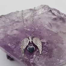 Gold Mother's Day Angel Wing Heart Necklace