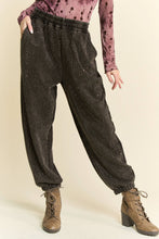 Black Rhinestone Elastic Waistband Davi & Dani Joggers