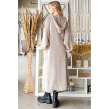 Oatmeal Hooded Long Sleeve Oli+Hali Cardigan