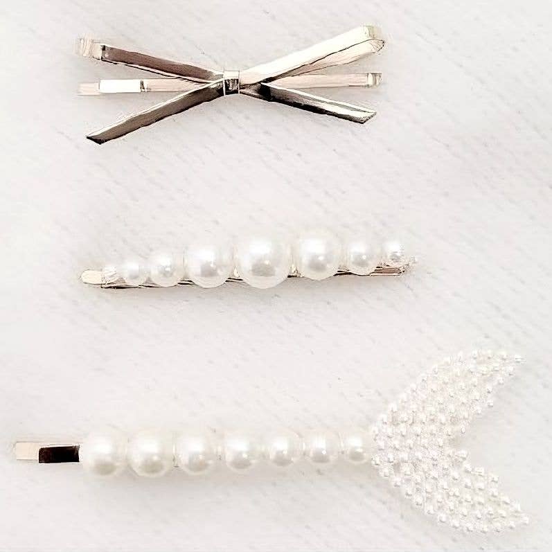 12pk Faux Pears Multi Size Bobby Pin Set