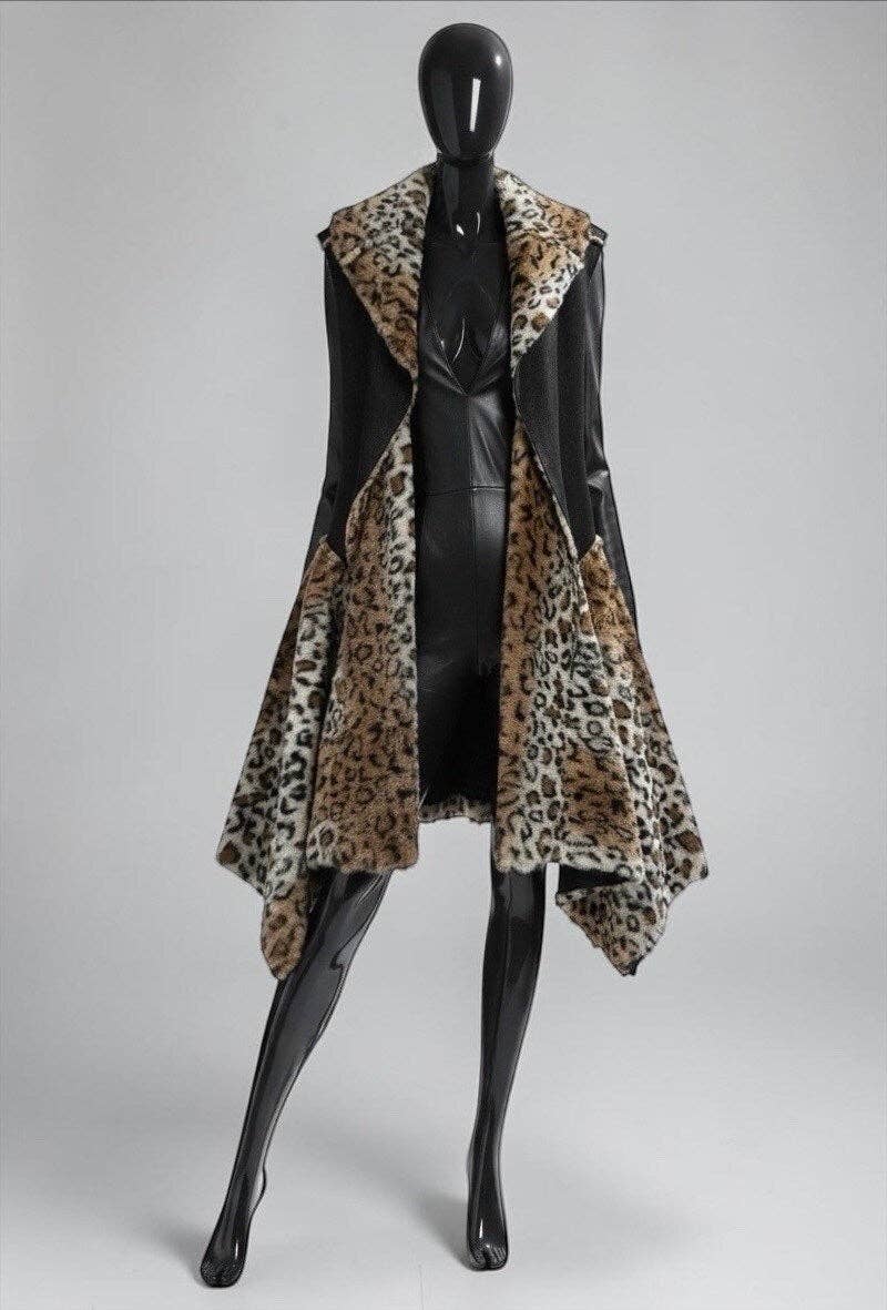 Black Leopard Coat