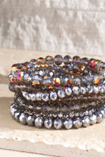 Black Glass Bead 9 Set Bracelet