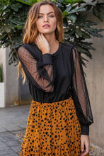 Black Top with detailed Laced Sleeves